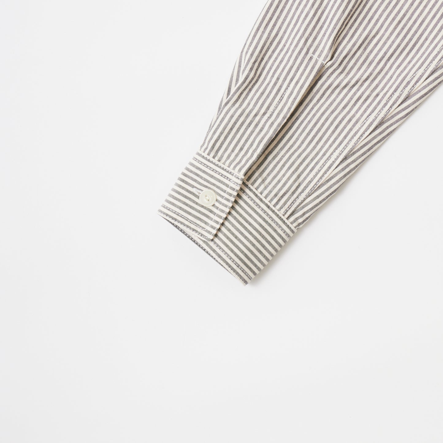 EMPIRE & SONS L/S UTILITY WORK SHIRT ORGANIC COTTON OXFORD CANVAS - 11 WHITE NAVY STRIPE