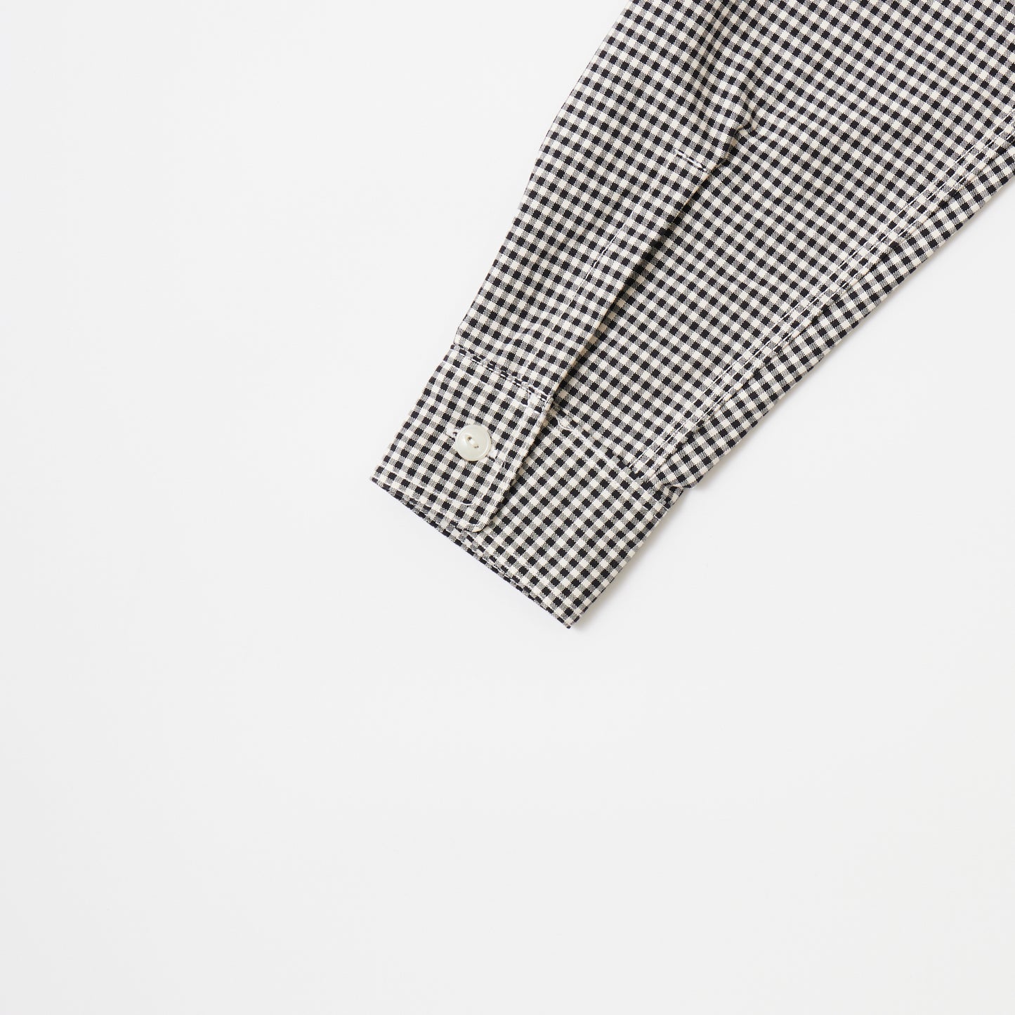 EMPIRE & SONS L/S UTILITY WORK SHIRT ORGANIC COTTON OXFORD CANVAS - 11 WHITE GINGHAM CHECK