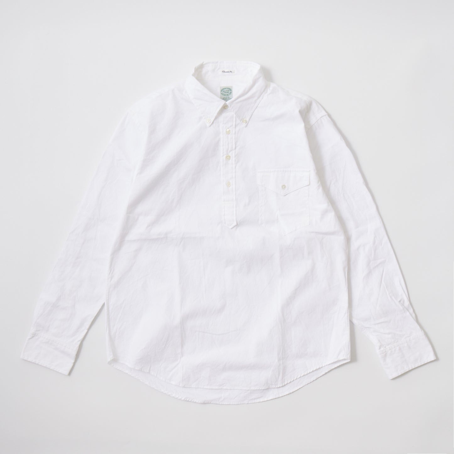 KEATON CHASE USA L/S CLASSIC FIT PULLOVER BD SHIRT - PINPOINT OXFORD - 4 COLORS