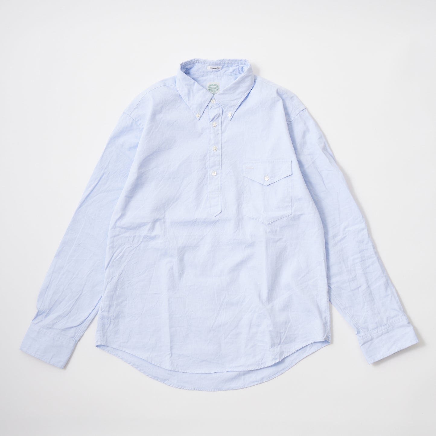 KEATON CHASE USA L/S CLASSIC FIT PULLOVER BD SHIRT - PINPOINT OXFORD - 4 COLORS