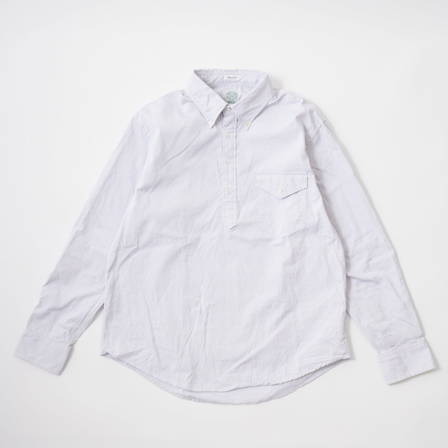 KEATON CHASE USA L/S CLASSIC FIT PULLOVER BD SHIRT - PINPOINT OXFORD - 4 COLORS