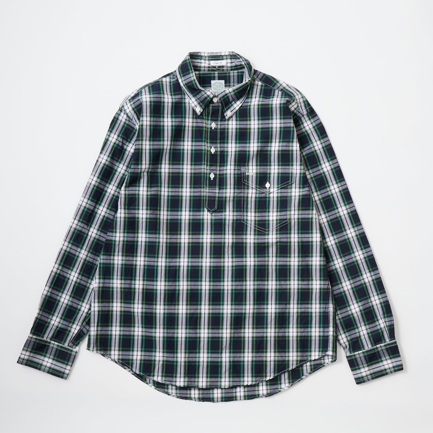 KEATON CHASE USA L/S CLASSIC FIT PULLOVER BD SHIRT BROAD TARTAN CHECK - 3 COLORS