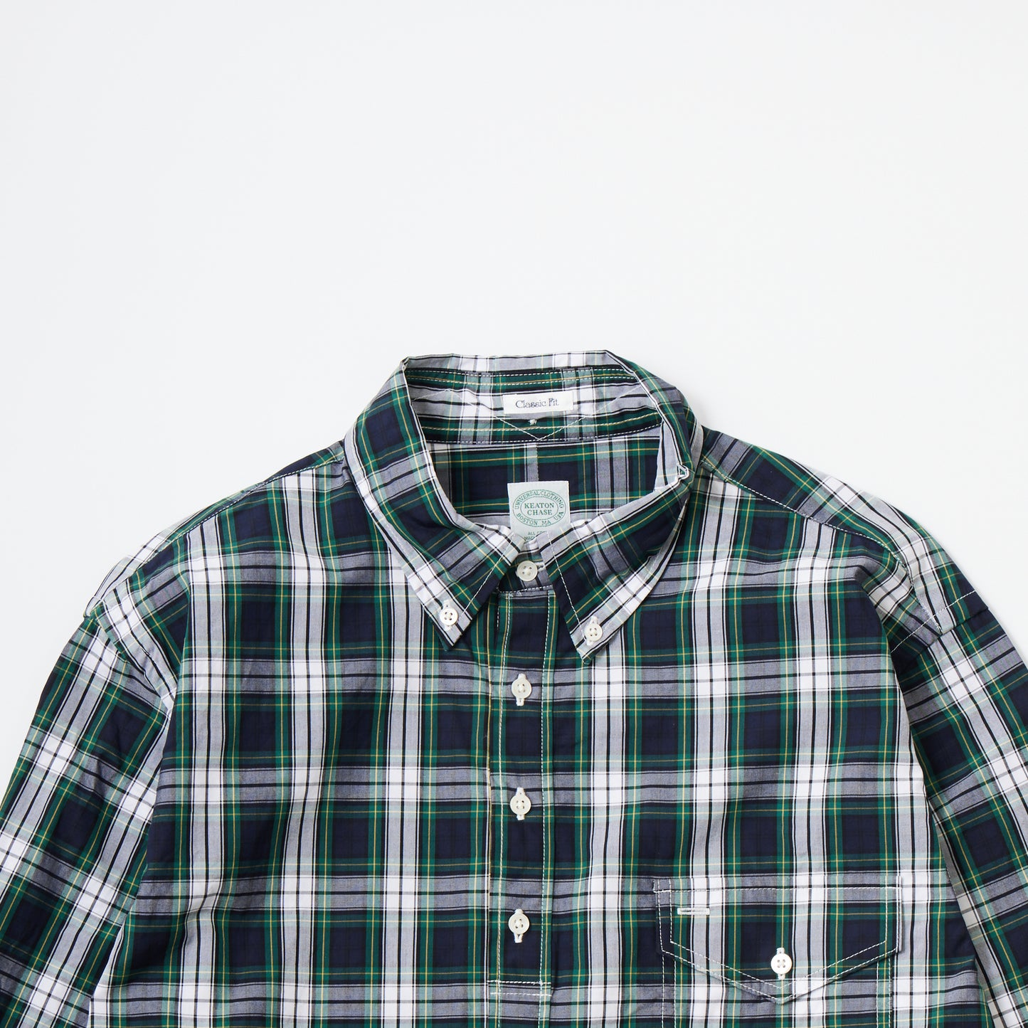 KEATON CHASE USA L/S CLASSIC FIT PULLOVER BD SHIRT BROAD TARTAN CHECK - 3 COLORS