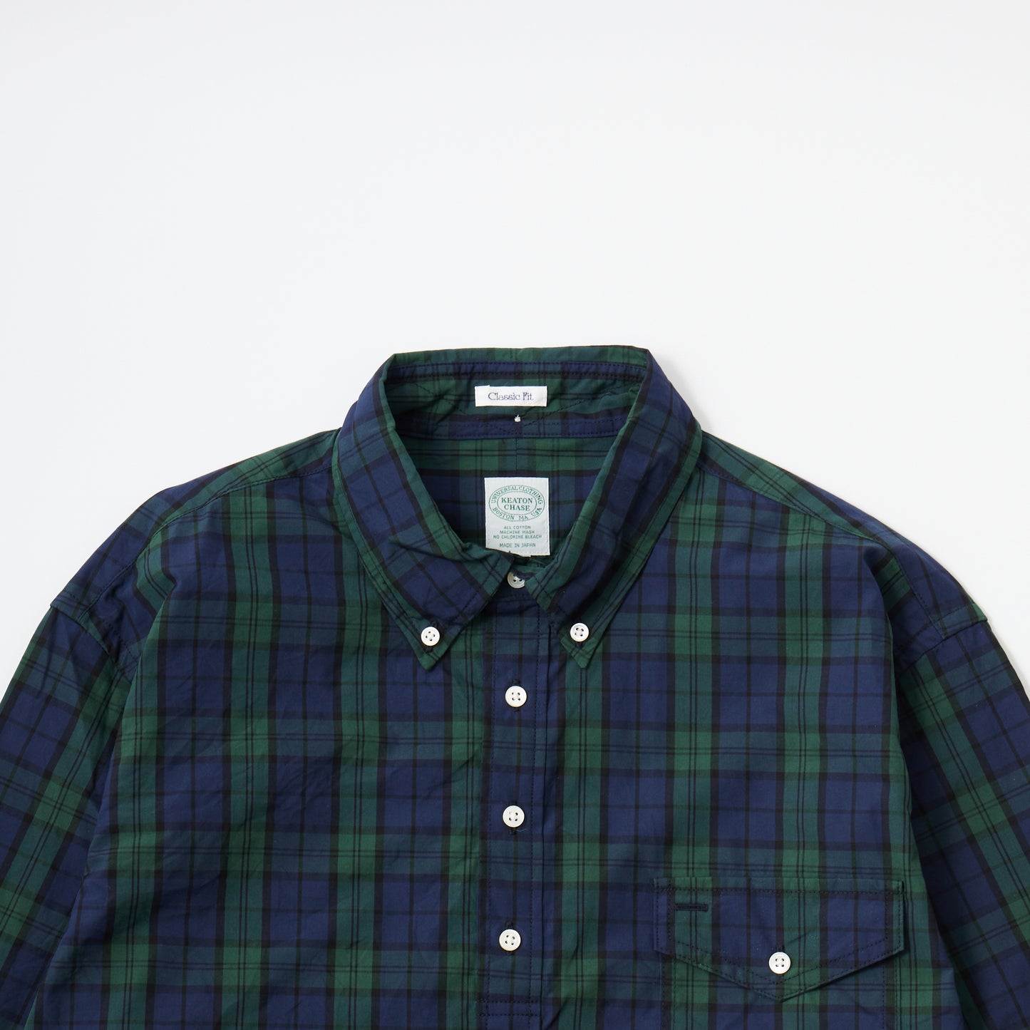 KEATON CHASE USA L/S CLASSIC FIT PULLOVER BD SHIRT BROAD TARTAN CHECK - 3 COLORS
