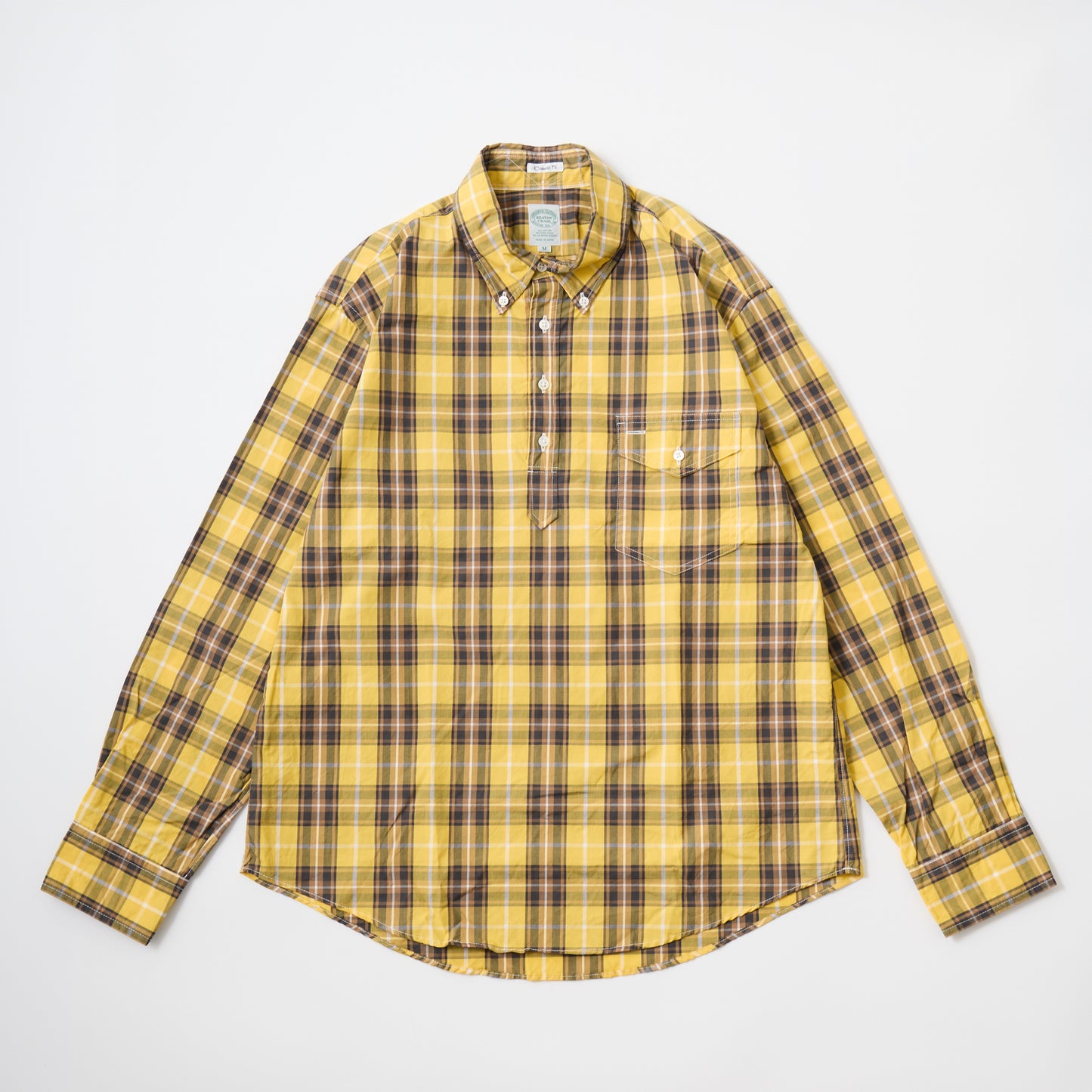 KEATON CHASE USA L/S CLASSIC FIT PULLOVER BD SHIRT BROAD TARTAN CHECK - 3 COLORS