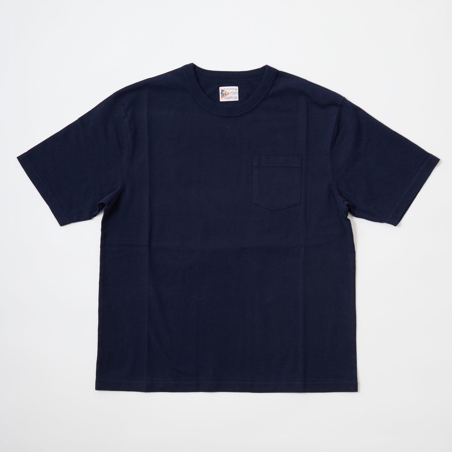 FELCO S/S BINDER NECK POCKET TEE 7oz 16SINGLE RUFFY JERSEY - 8 COLORS