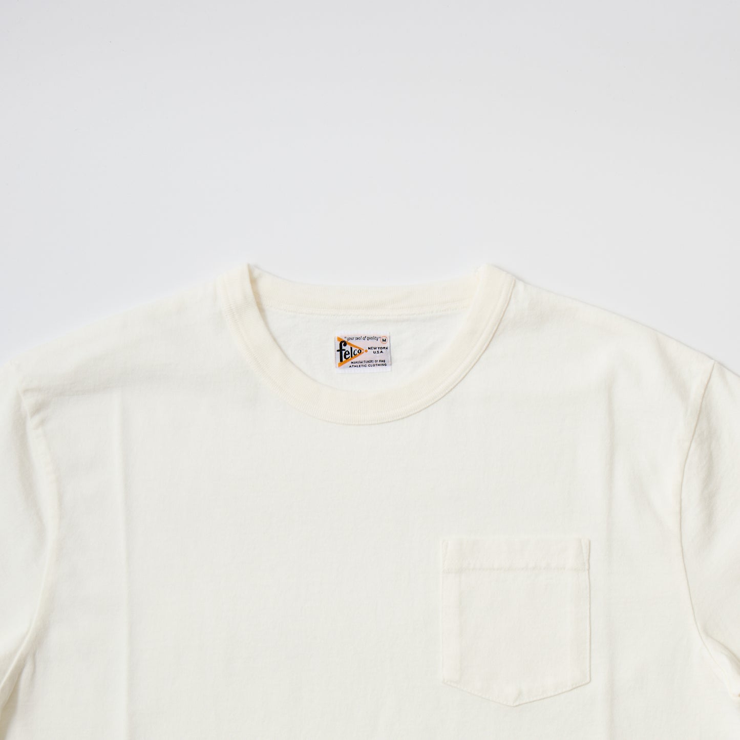 FELCO S/S BINDER NECK POCKET TEE 7oz 16SINGLE RUFFY JERSEY - 8 COLORS