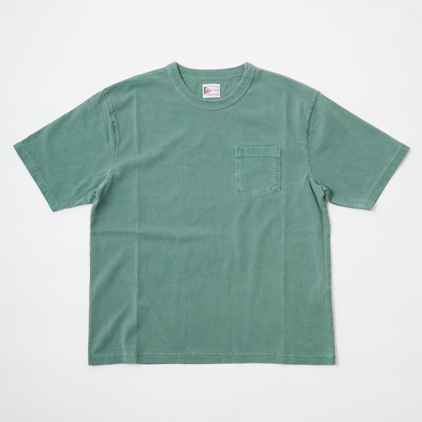 FELCO S/S BINDER NECK POCKET TEE 7oz 16SINGLE RUFFY JERSEY - 8 COLORS