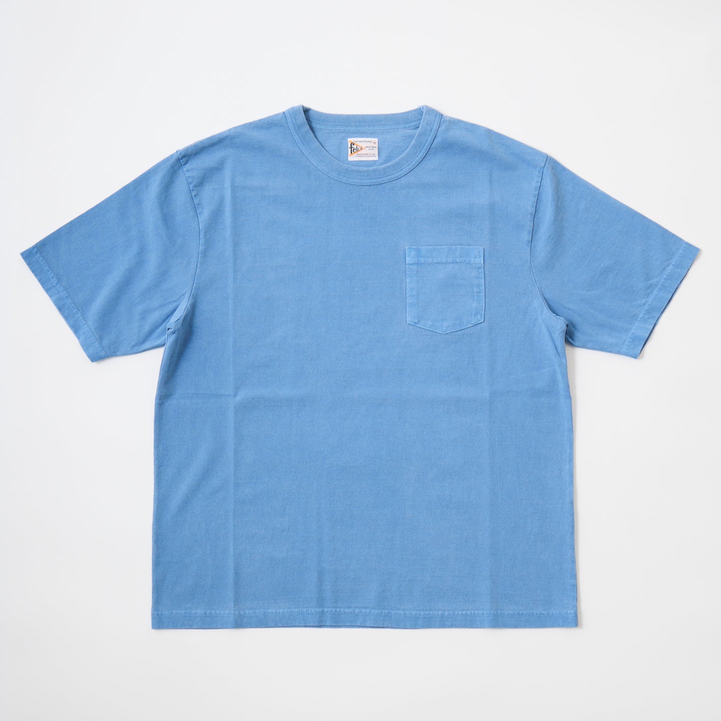 FELCO S/S BINDER NECK POCKET TEE 7oz 16SINGLE RUFFY JERSEY - 8 COLORS
