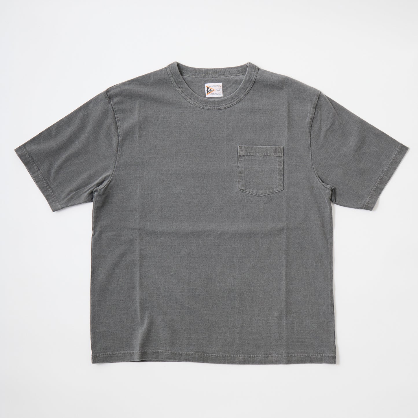 FELCO S/S BINDER NECK POCKET TEE 7oz 16SINGLE RUFFY JERSEY - 8 COLORS
