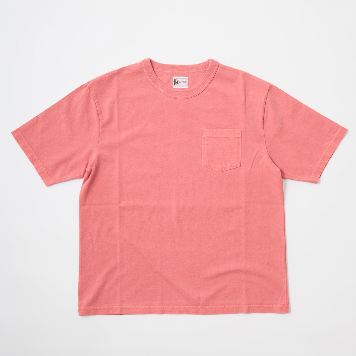 FELCO S/S BINDER NECK POCKET TEE 7oz 16SINGLE RUFFY JERSEY - 8 COLORS