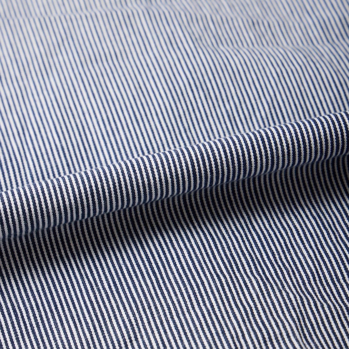 EMPIRE & SONS L/S USN STYLE WORK SHIRT 5oz ORGANIC COTTON HICKORY STRIPE