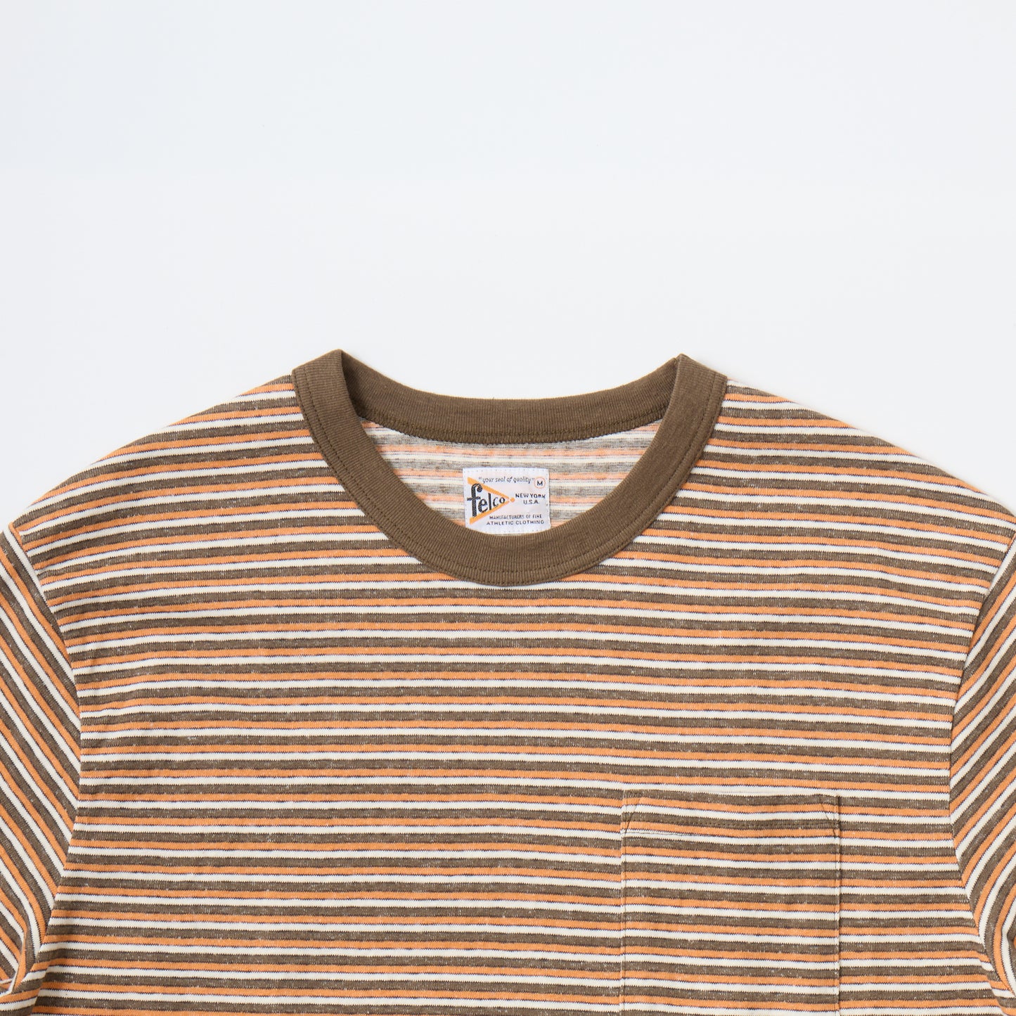 FELCO S/S CREW POCKET-T RECYCLE MULTI STRIPE