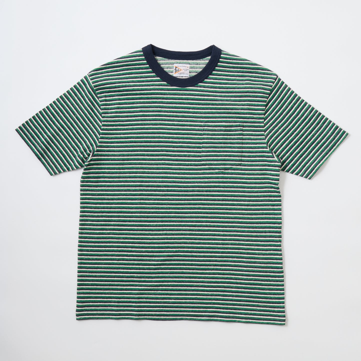 FELCO S/S CREW POCKET-T RECYCLE MULTI STRIPE