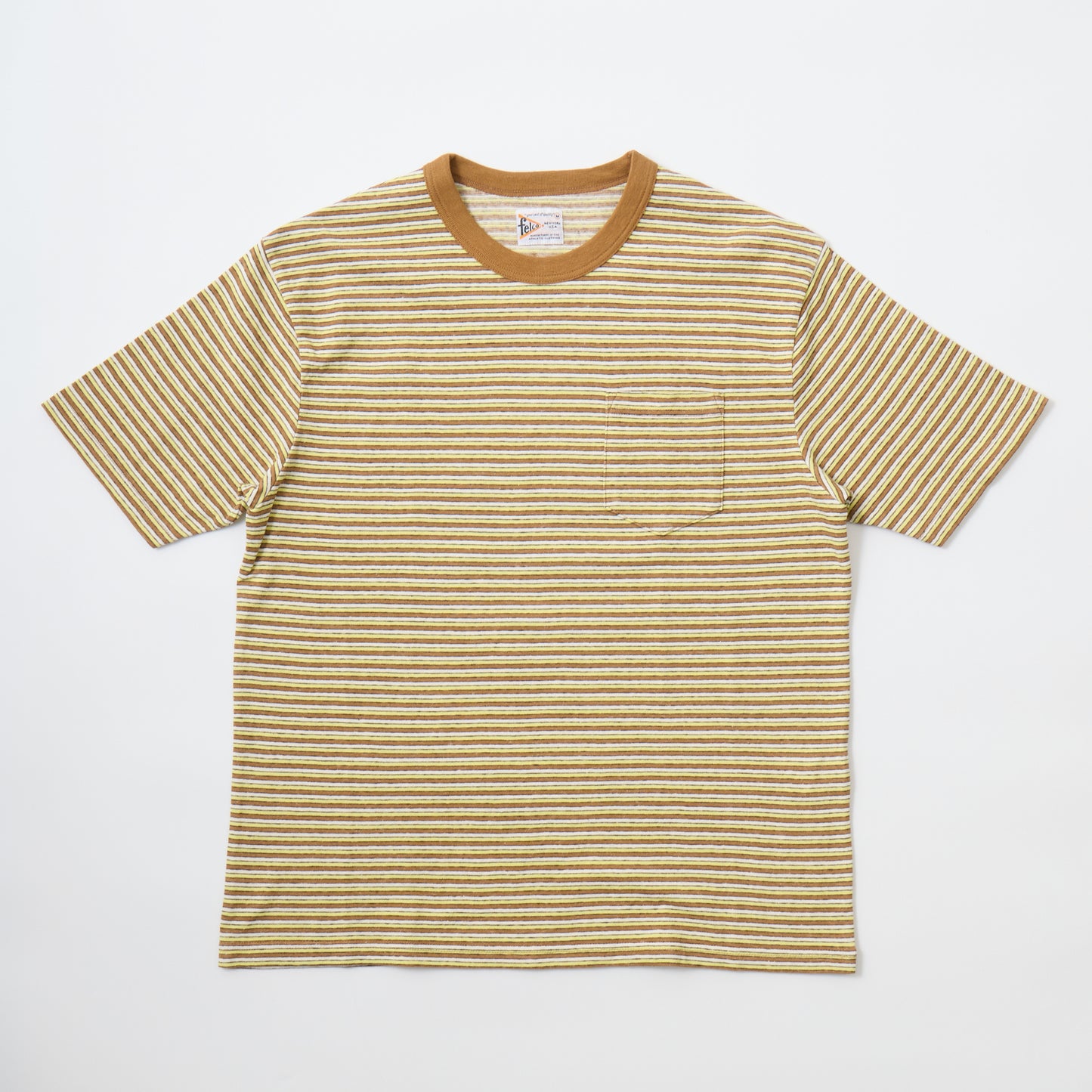 FELCO S/S CREW POCKET-T RECYCLE MULTI STRIPE