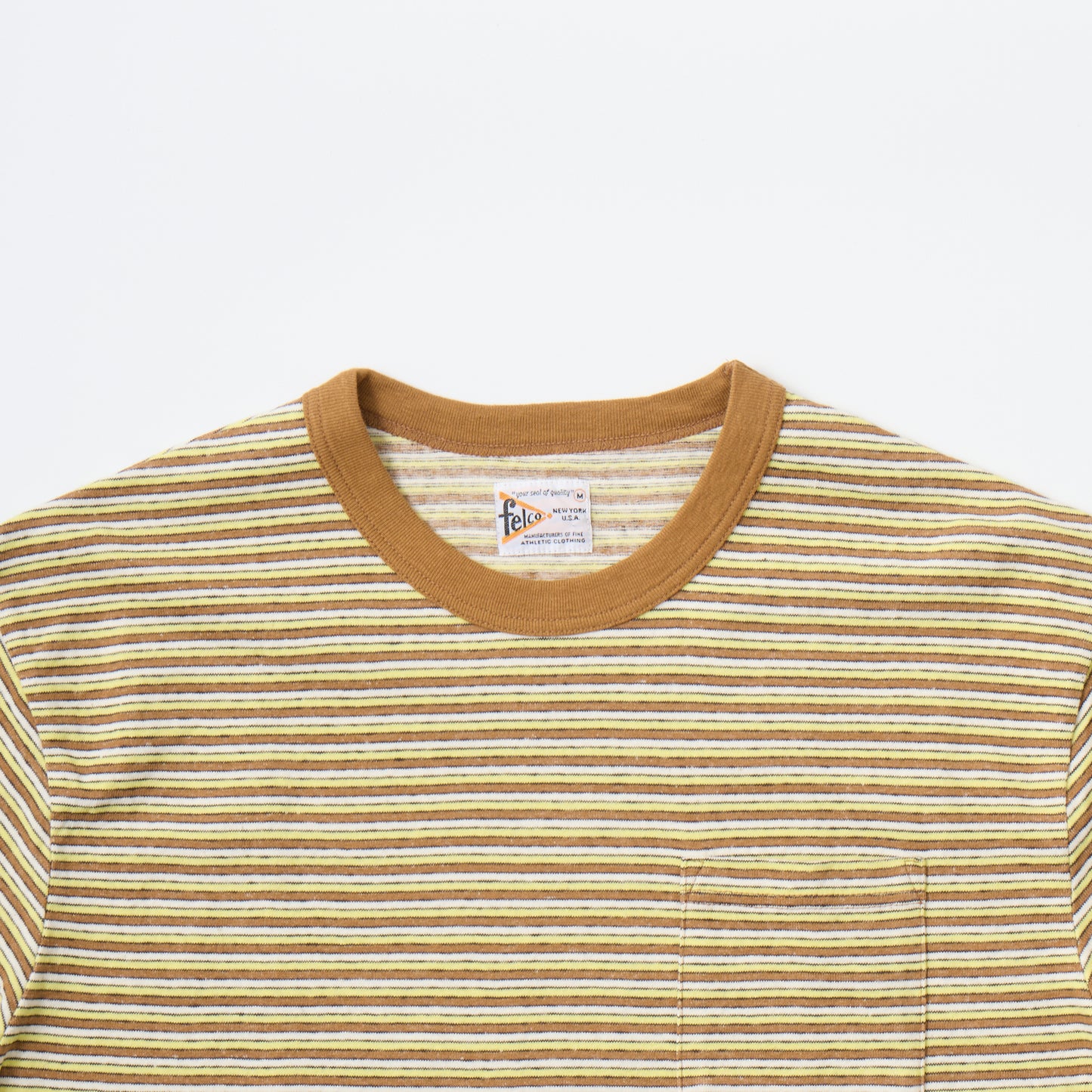 FELCO S/S CREW POCKET-T RECYCLE MULTI STRIPE