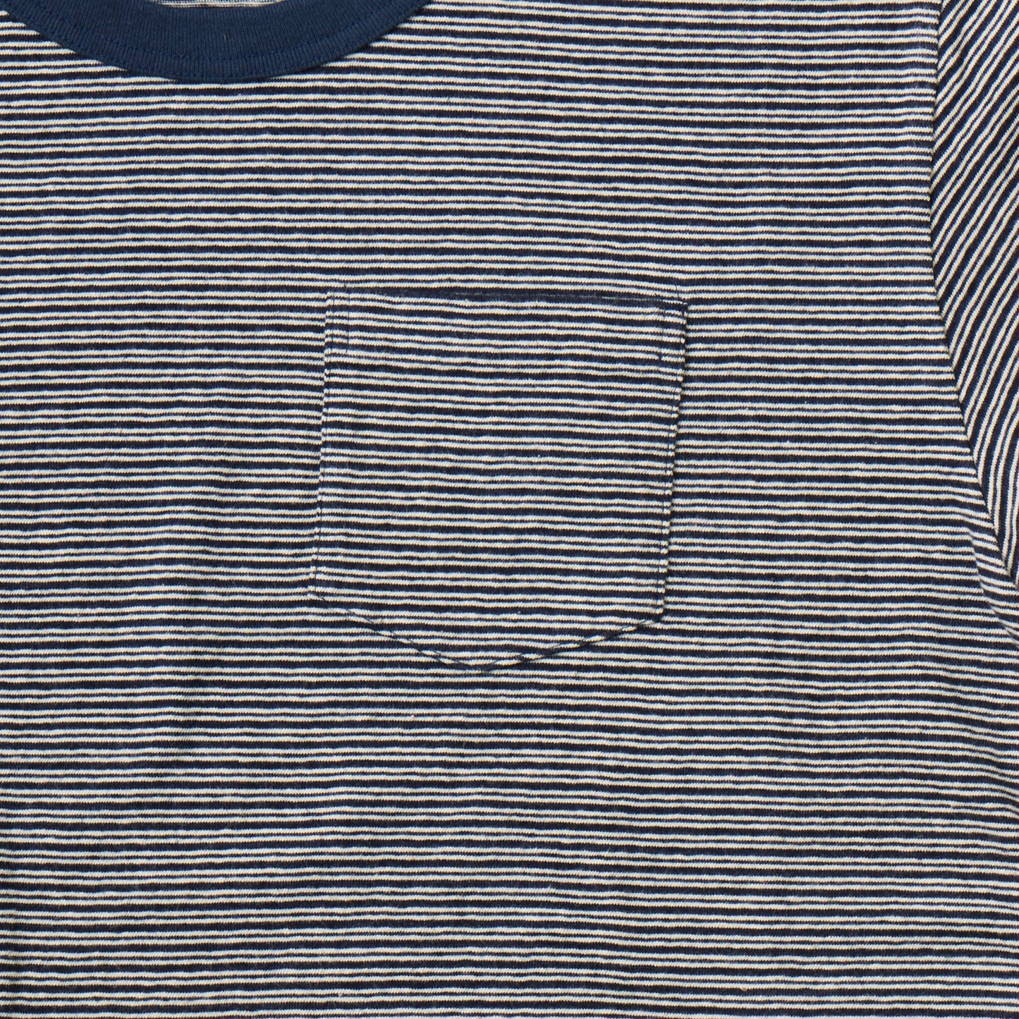 FELCO S/S CREW POCKET-T ORGANIC FOGGY MINI STRIPE