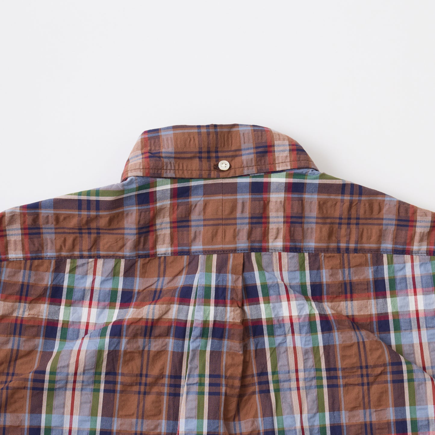 KEATON CHASE USA S/S CLASSIC FIT PULLOVER BD SHIRT MADRAS SEERSUCKER