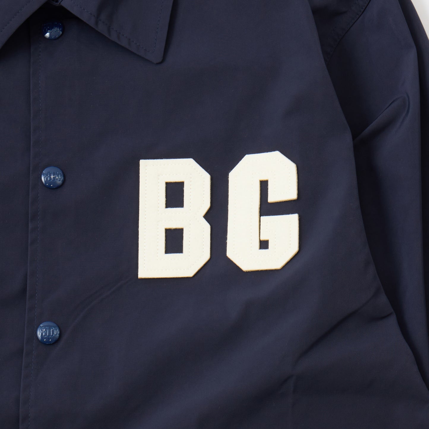 FELCO CLASSIC FIT SET IN SLEEVE UNLINED COACH JACKET SNAP BUTTON FRONT - BROOKLIN ROYAL GIANTS