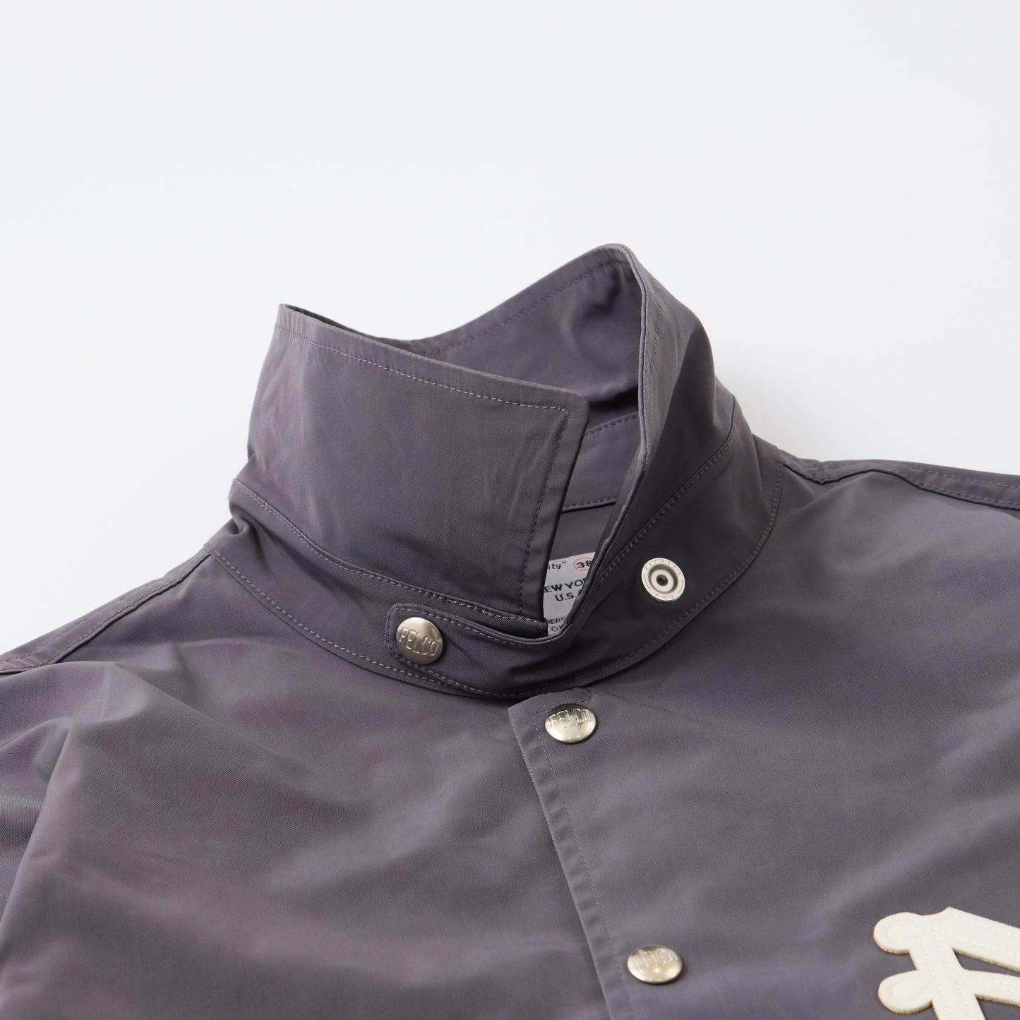 FELCO CLASSIC FIT SET IN SLEEVE UNLINED COACH JACKET SNAP BUTTON FRONT - NEW YORK CUBANS