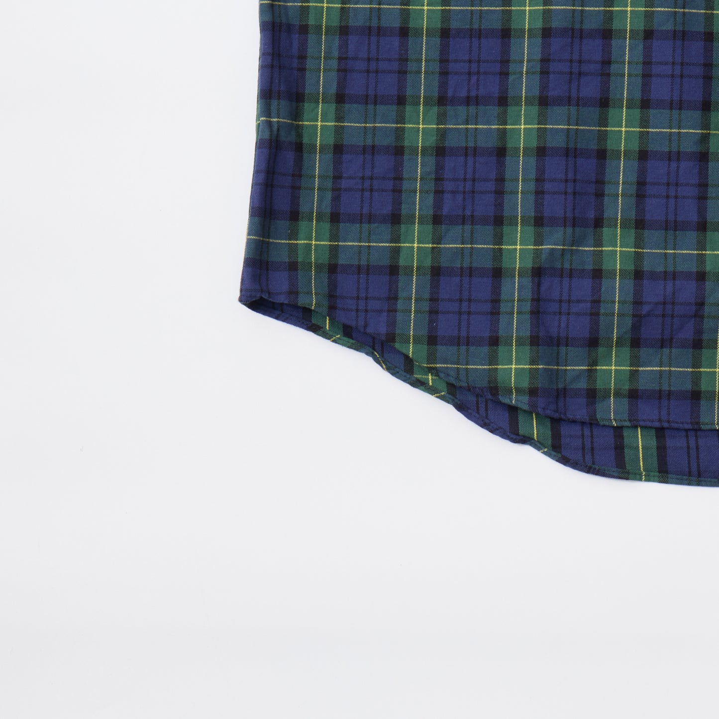 KEATON CHASE USA L/S CLASSIC FIT PULLOVER BD SHIRT TWILL CHECK - GREEN_NAVY_YELLOW CHECK