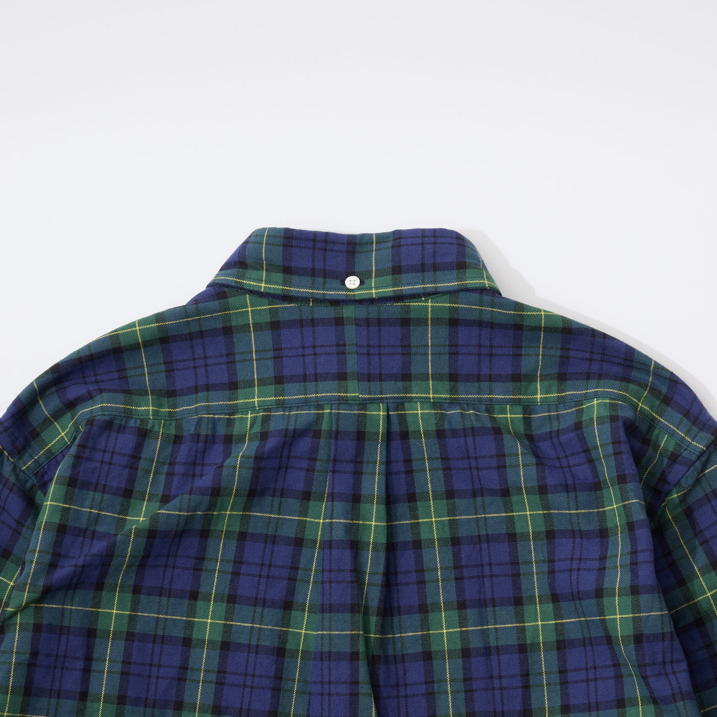 KEATON CHASE USA L/S CLASSIC FIT PULLOVER BD SHIRT TWILL CHECK - GREEN_NAVY_YELLOW CHECK