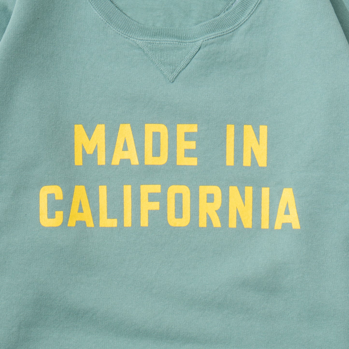 CALIFOLKS MADE IN CALIFORNIA COMFORT WASH CREW NECK SWEAT SHIRT - GREEN