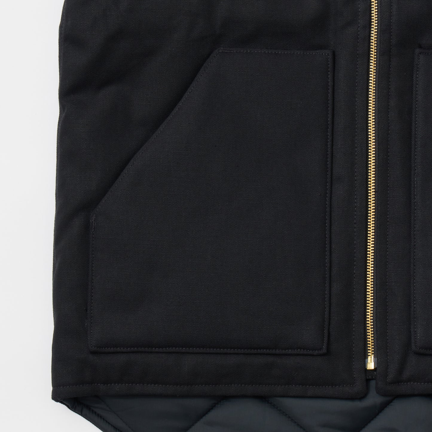 CALIFOLKS CARHARTT USA DUCK VEST w/CALIFOLKS EMBROIDERY - BLACK