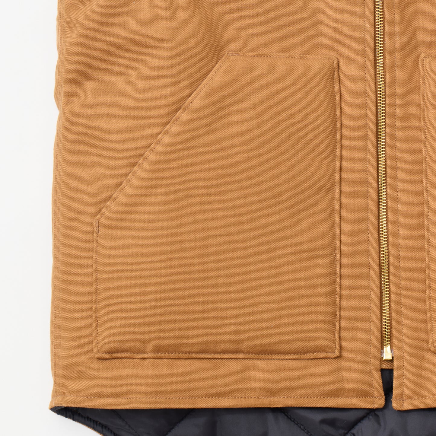 CALIFOLKS CARHARTT USA DUCK VEST w/CALIFOLKS EMBROIDERY - BROWN