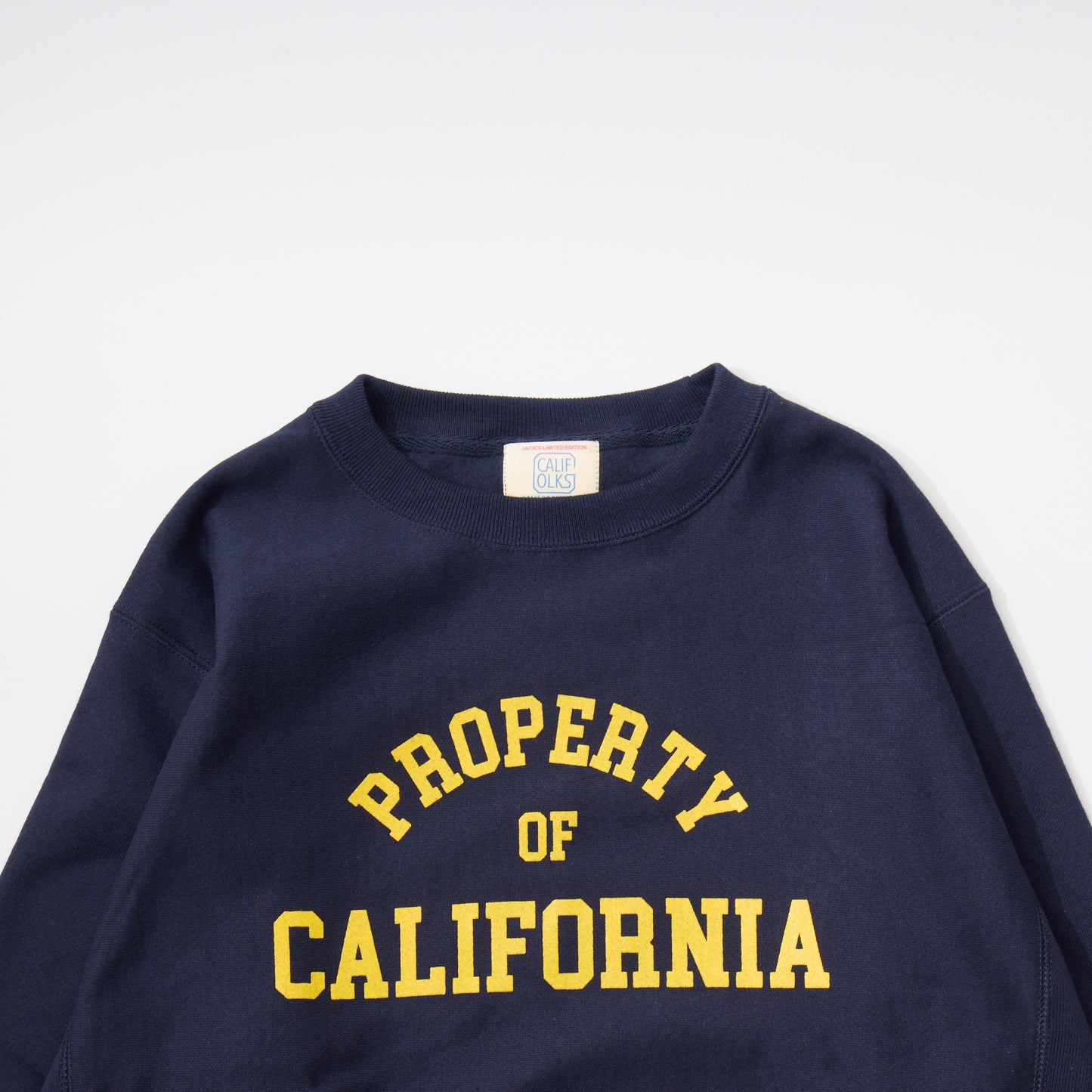 CALIFOLKS CHAMPION REVERSE WEAVE CREW NECK SWEAT - PROPERTY OF CALIFORNIA