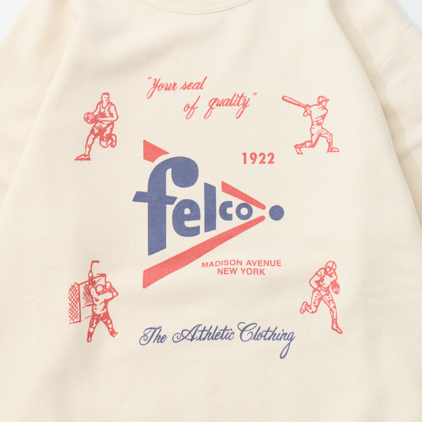 FELCO CLASSIC FIT 10oz TERRY BINDER CREW SET IN SWEAT - FELCO SPORTS PRINT