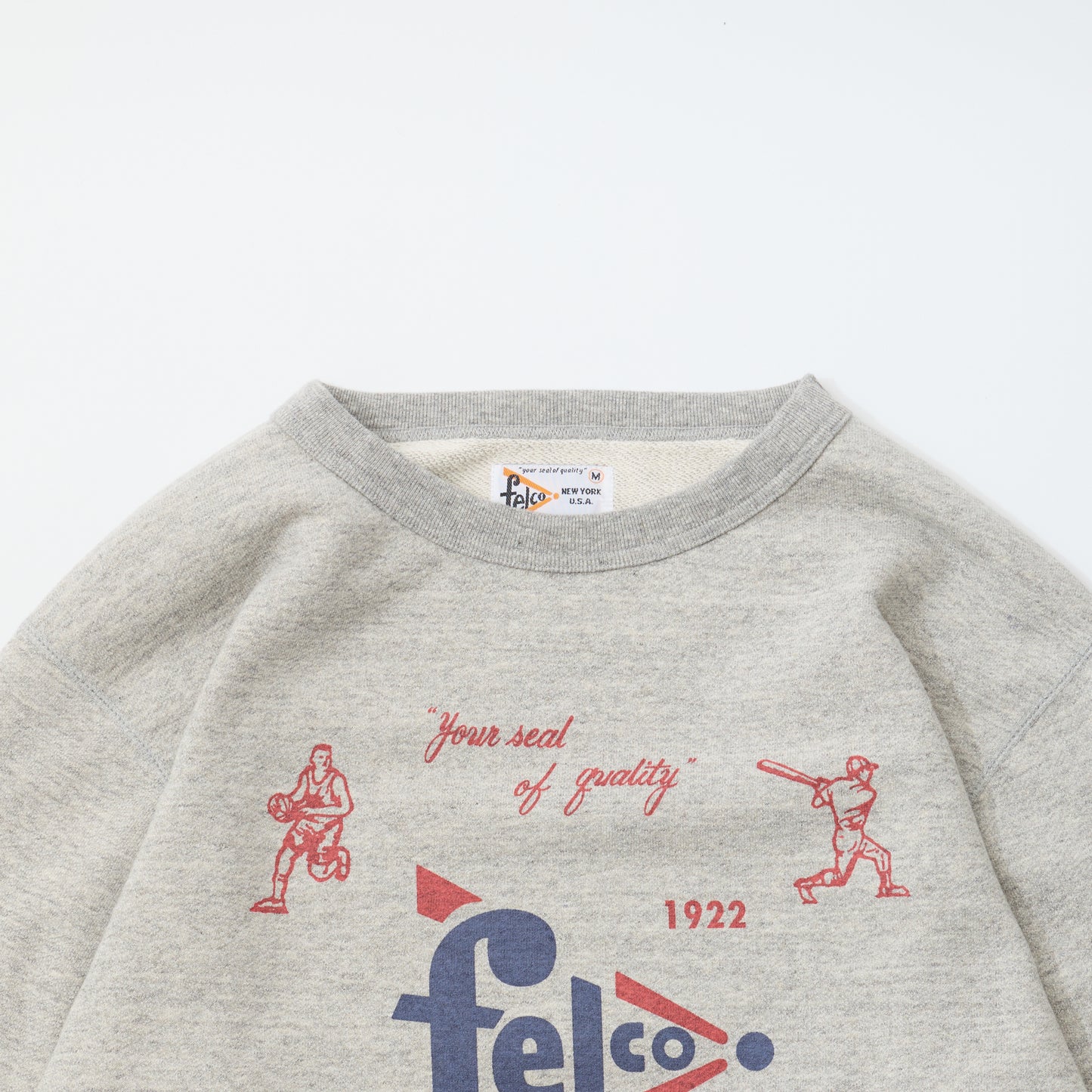 FELCO CLASSIC FIT 10oz TERRY BINDER CREW SET IN SWEAT - FELCO SPORTS PRINT