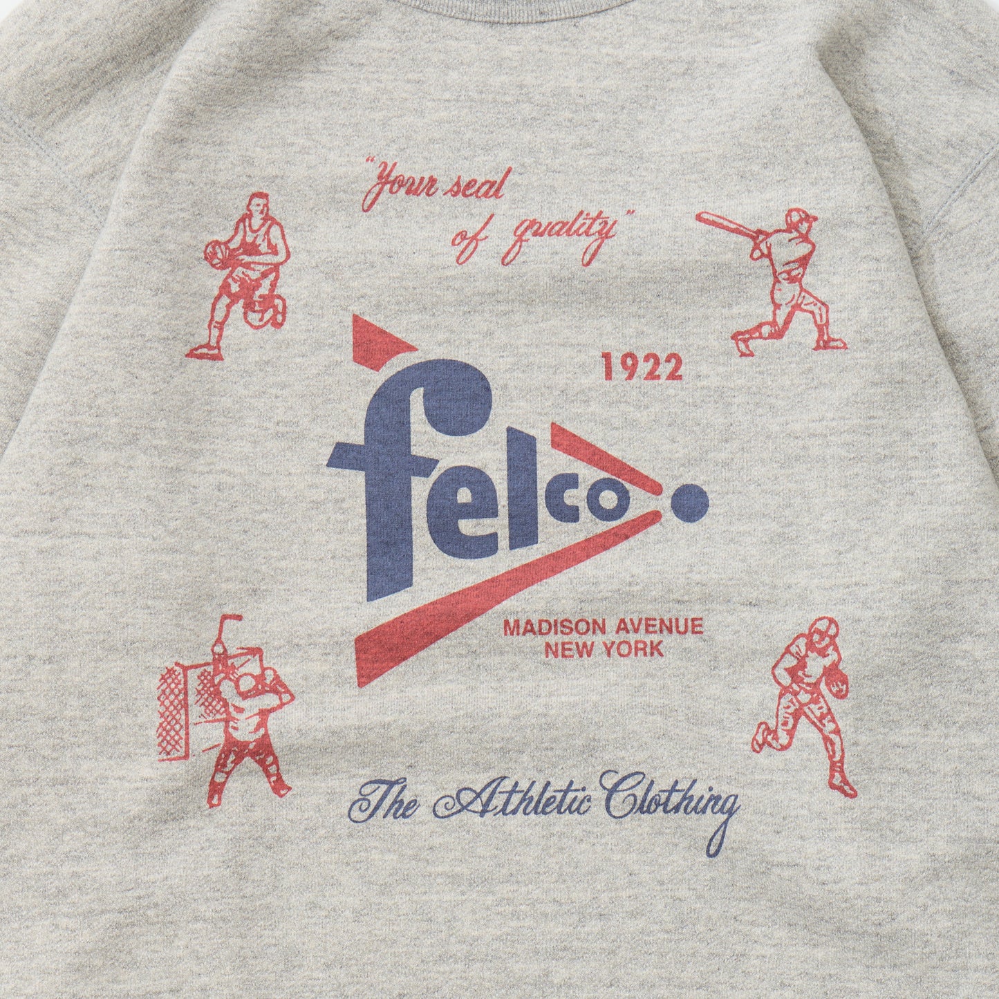 FELCO CLASSIC FIT 10oz TERRY BINDER CREW SET IN SWEAT - FELCO SPORTS PRINT