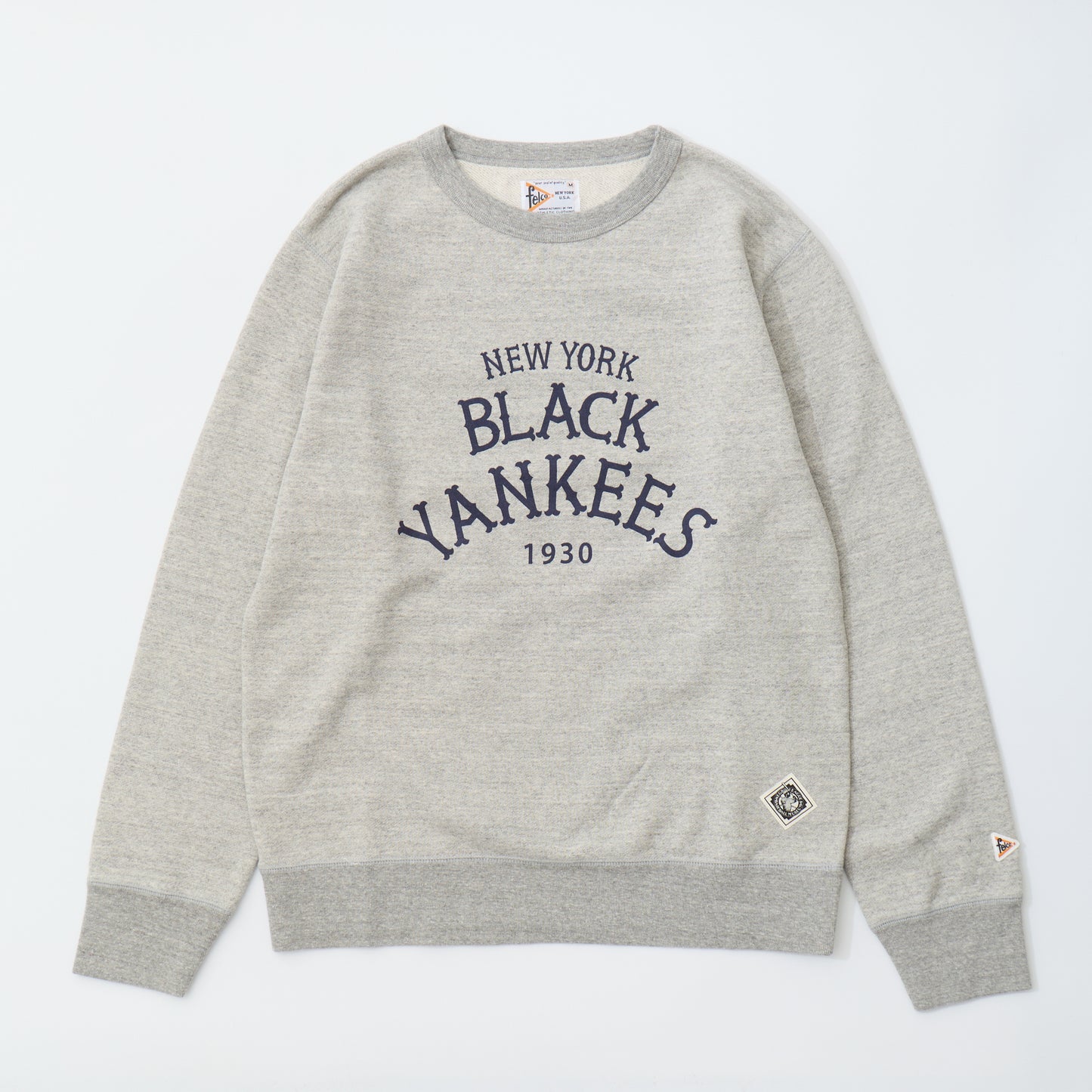 FELCO CLASSIC FIT 10oz TERRY BINDER CREW SET IN SWEAT - NEW YORK BLACK YANKEES