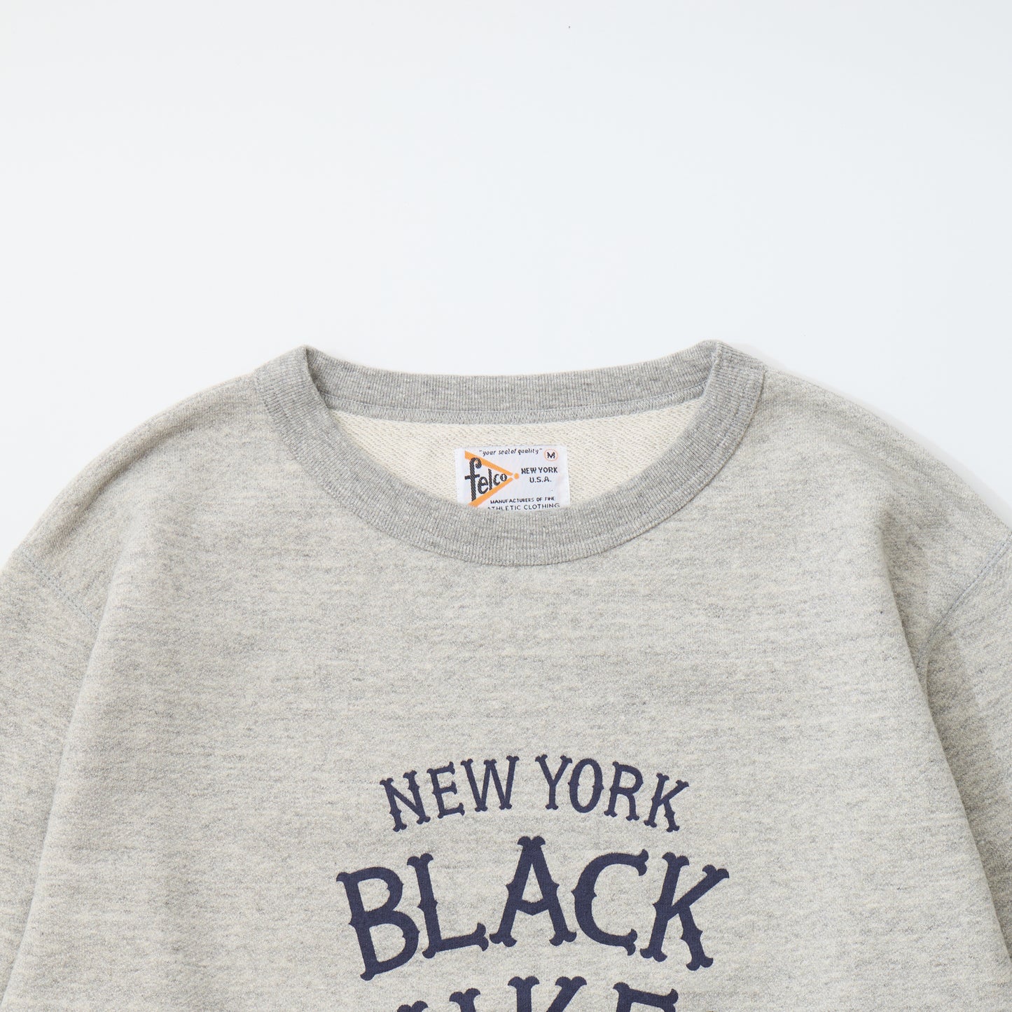 FELCO CLASSIC FIT 10oz TERRY BINDER CREW SET IN SWEAT - NEW YORK BLACK YANKEES