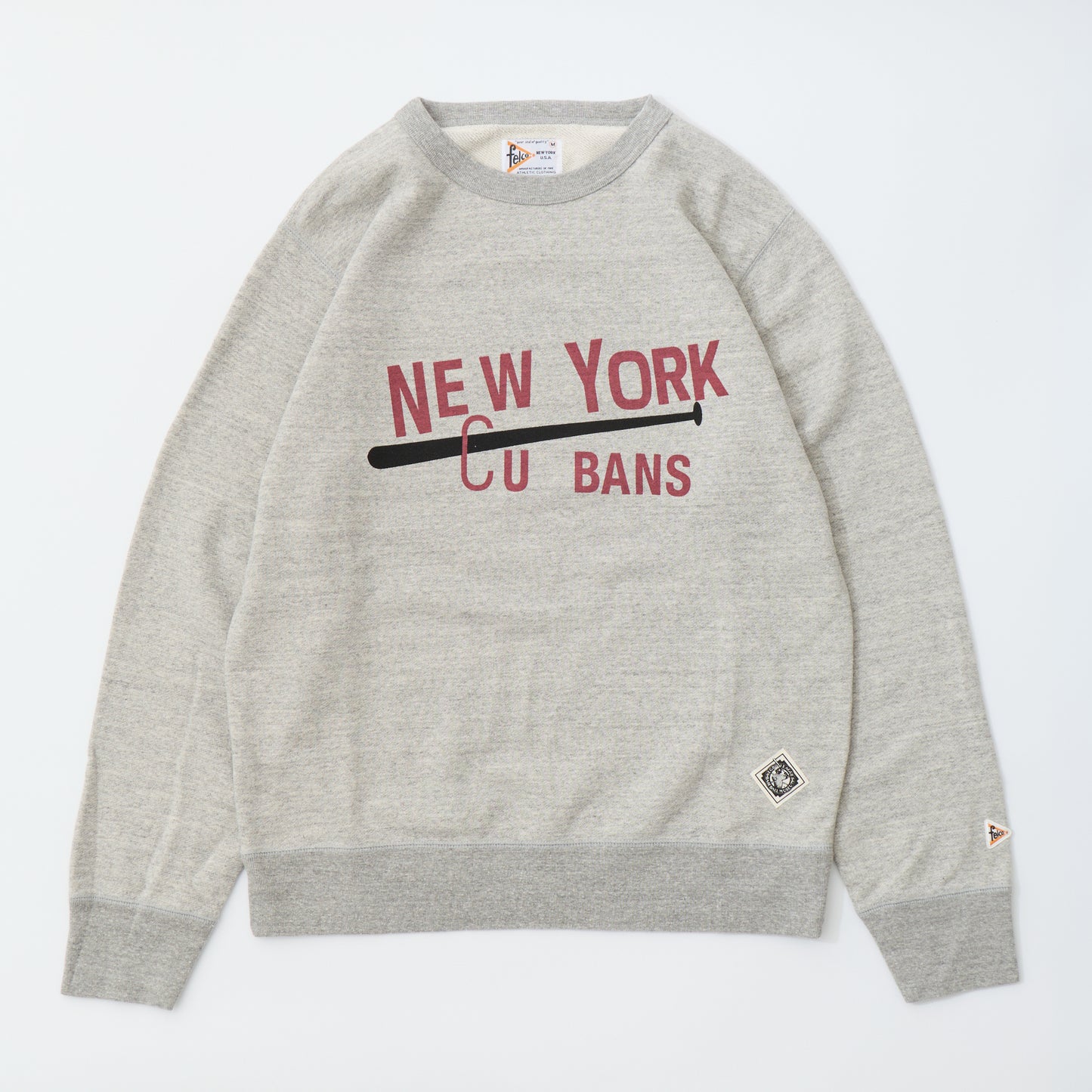 FELCO CLASSIC FIT 10oz TERRY BINDER CREW SET IN SWEAT - NEW YORK CUBANS