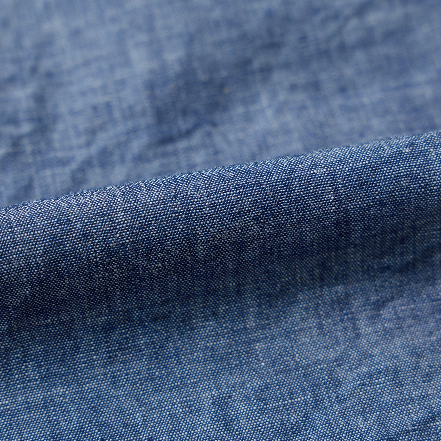 EMPIRE & SONS L/S USN STYLE WORK SHIRT 5oz SELVAGE CHAMBRAY - BLUE