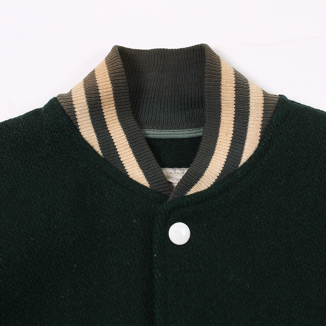 FELCO VINTAGE STADIUM JACKET - GREEN&WHITE - NOTRE DAME
