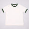OFF WHITE/DARK GREEN RIB
