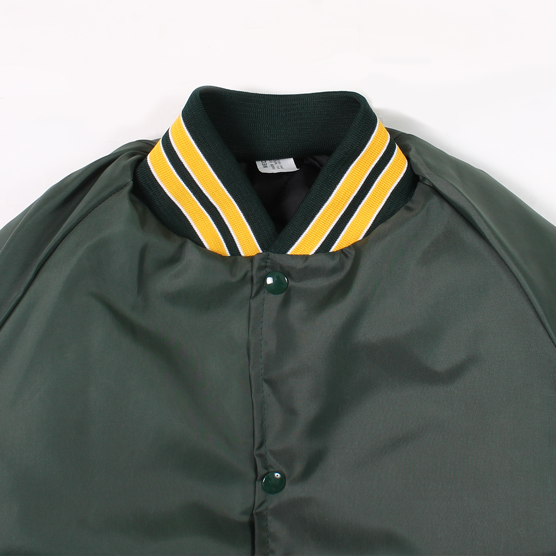 【ONE OF A KIND】FELCO MADE IN USA AWARD JACKET NYLON OXFORD QUILT LINED - FOREST