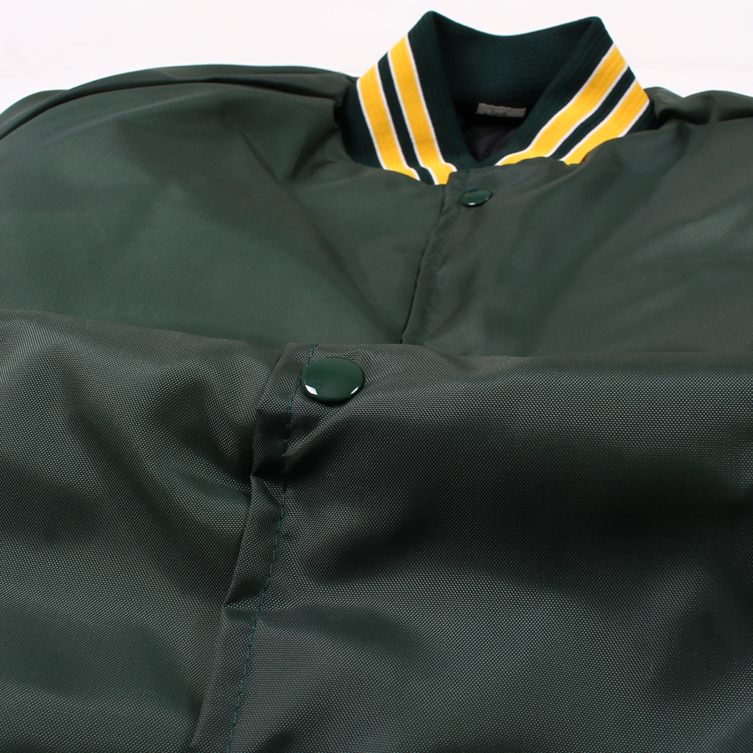 【ONE OF A KIND】FELCO MADE IN USA AWARD JACKET NYLON OXFORD QUILT LINED - FOREST