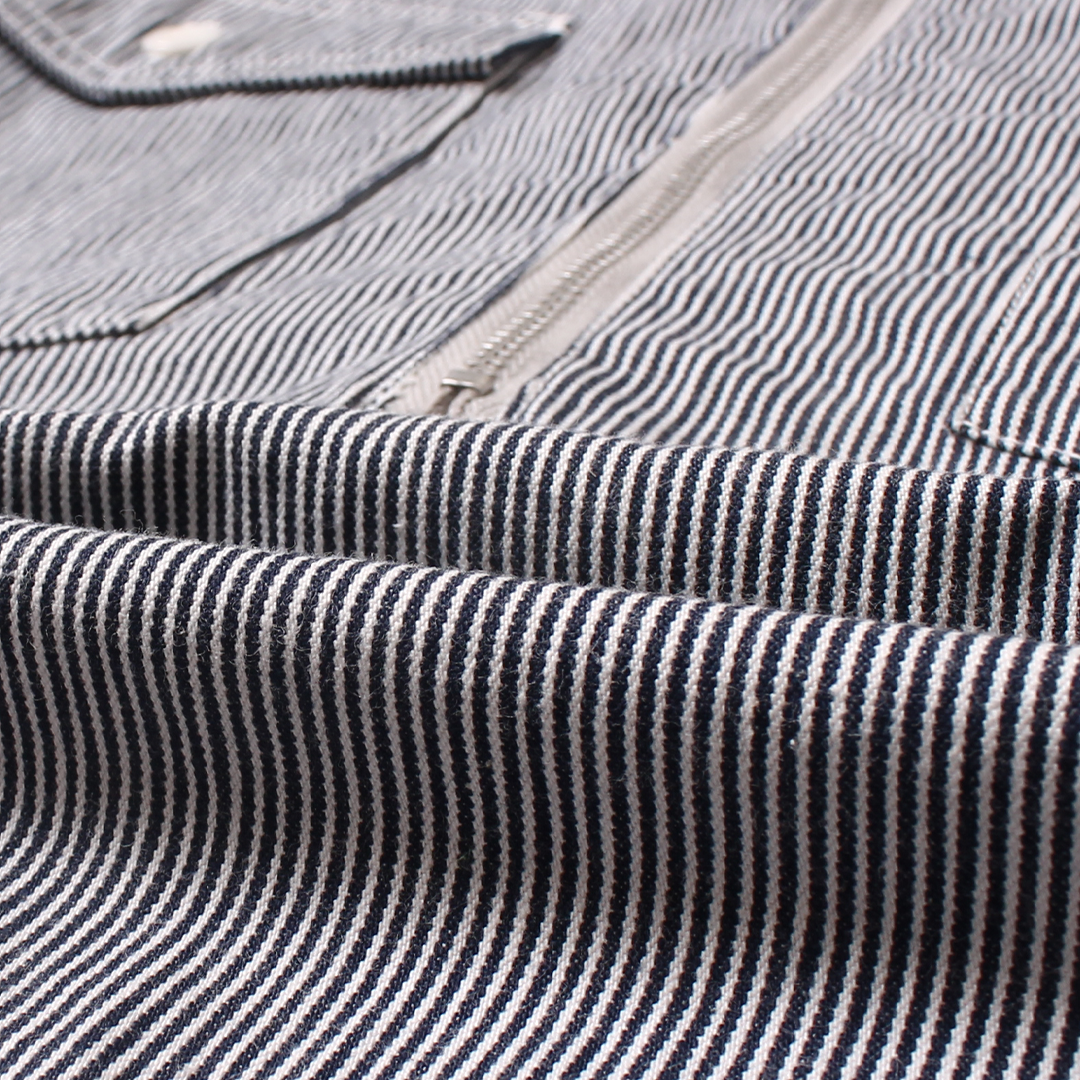 EMPIRE & SONS HALF ZIP WORK SHIRT - HICKORY STRIPE