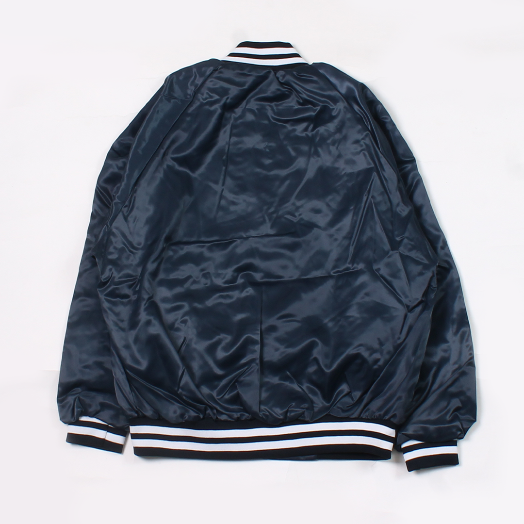【ONE OF A KIND】FELCO MADE IN USA AWARD JACKET SATIN FLANNEL LINED - NAVY