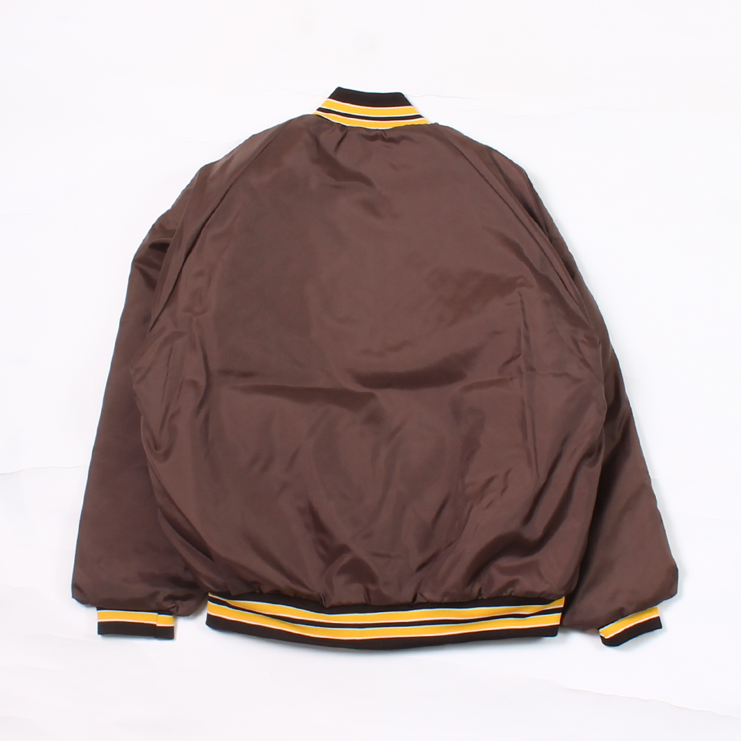 【ONE OF A KIND】FELCO MADE IN USA AWARD JACKET NYLON OXFORD QUILT LINED - BROWN