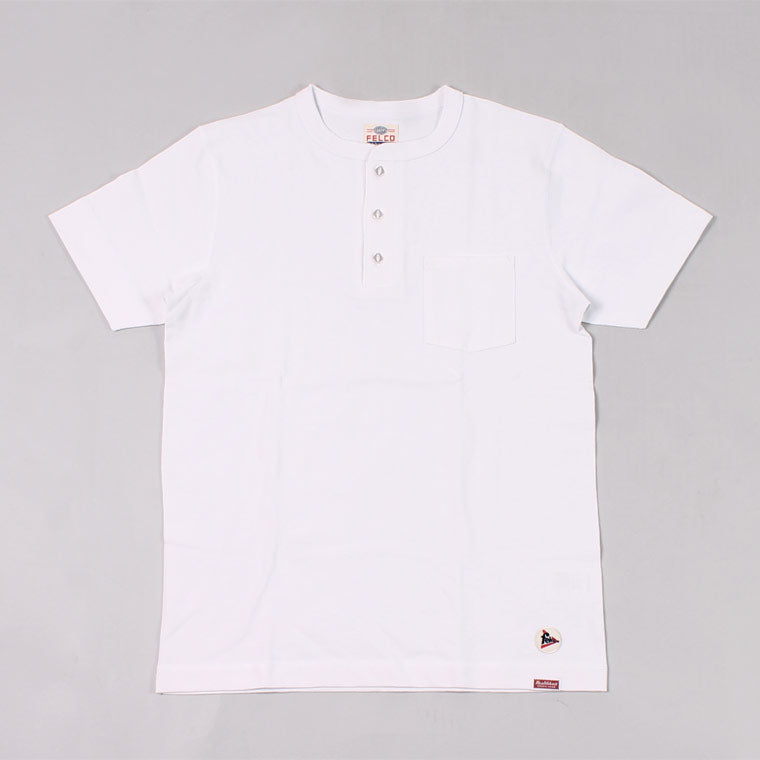 FELCO × HEALTHKNIT S/S HENLEY NECK POCKET-T U.S.COTTON OPEN END JERSEY - 6 COLORS - FELC-312