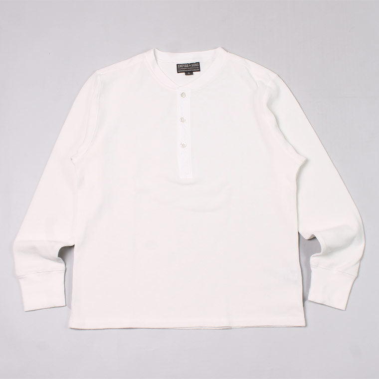 EMPIRE & SONS L/S HENLEY NECK-T HALF CARDIGAN STITCH - 2 Colors - EMSO-118