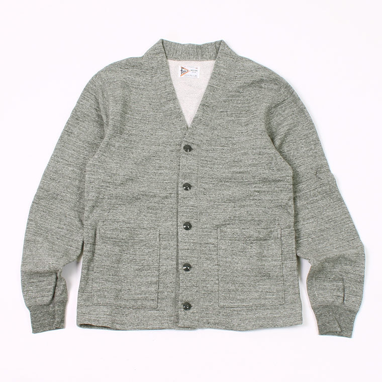 FELCO 12oz TERRY V-NECK LETTERED  CARDIGAN - 3 COLORS - FELC-372