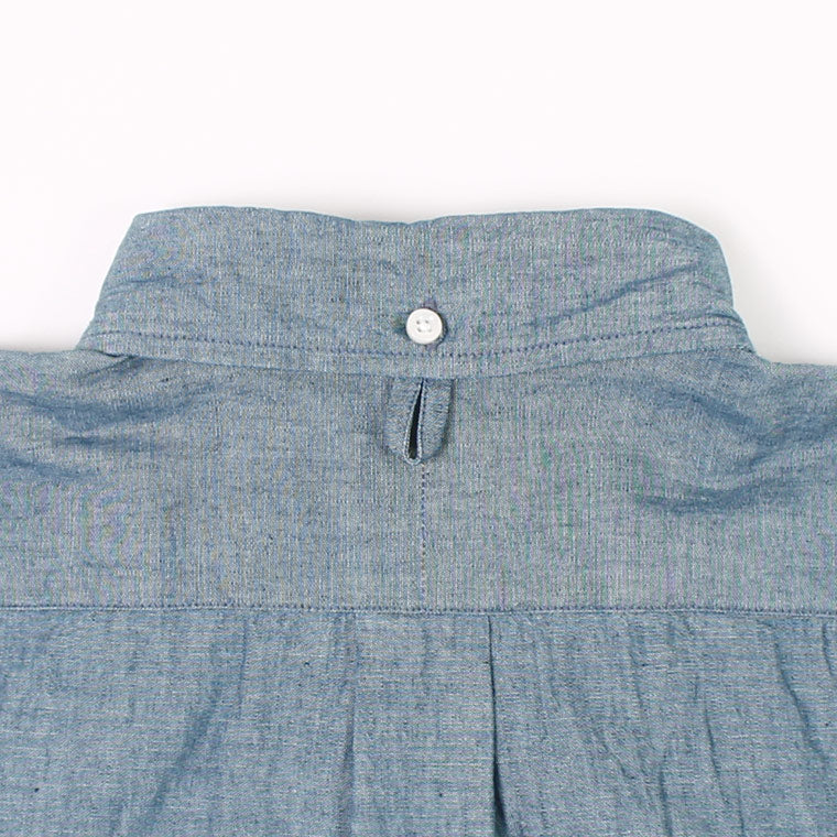 EMPIRE&SONS S/S VINTAGE BD SHIRT - 5oz ORGANIC COTTON CHAMBRAY BLUE