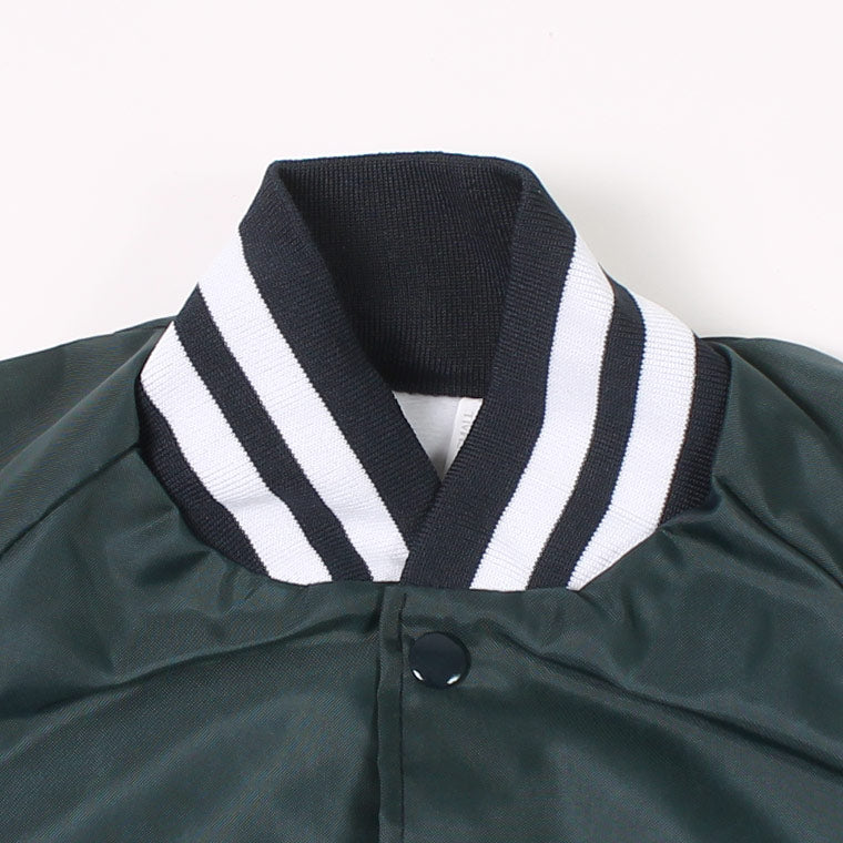 FELCO NYLON OXFORD BASEBALL AWARD JACKET W/FLANNEL LINED MADE IN USA
