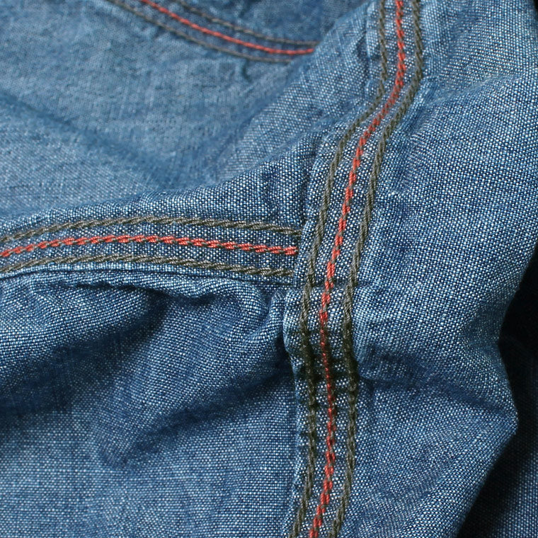 EMPIRE & SONS(エンパイアーアンドサンズ) L/S WORK SHIRT 6oz AMERICAN SELVAGE CHAMBRAY BALL BIO WASH